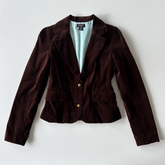 GUESS ORIGINALS Vintage Velvet Blazer Jacket in Brown - Picture 2 of 9